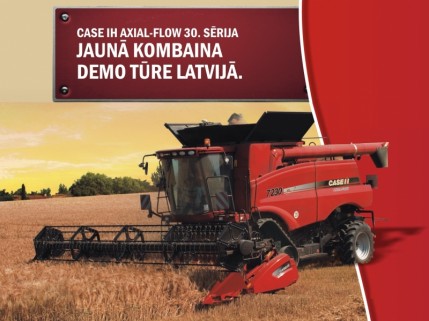 Case IH Axial-Flow 7230 kombaina demo tūre Latvijā