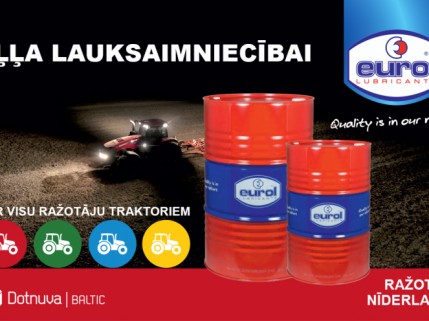 Dotnuva Baltic ir kļuvusi par pilnvaroto Eurol Agri oil pārstāvi.